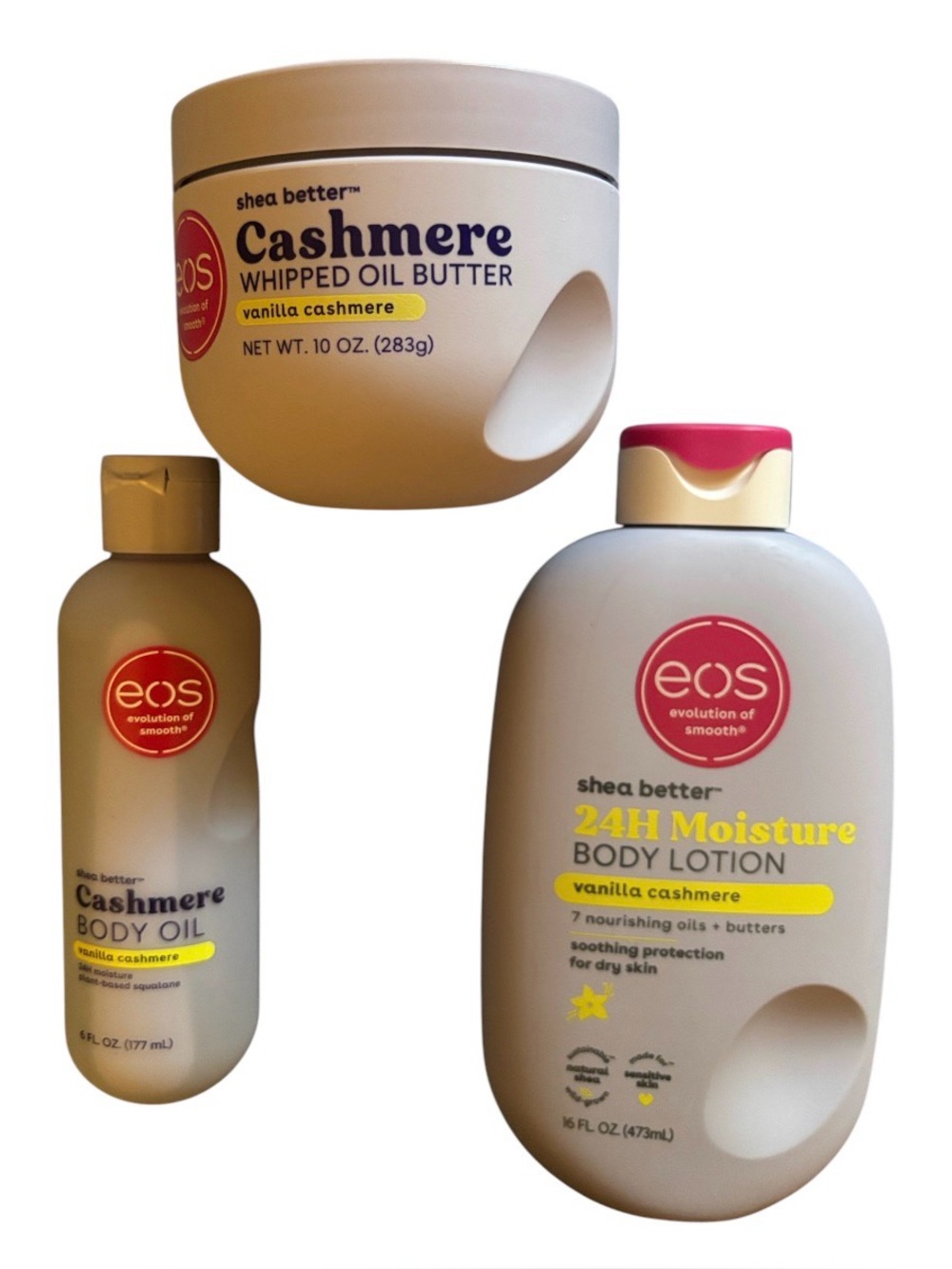 EOS BUNDLE | Vanilla Cashmere Whipped Oil Butter 24H Body Lotion Body Oil NWT 3
